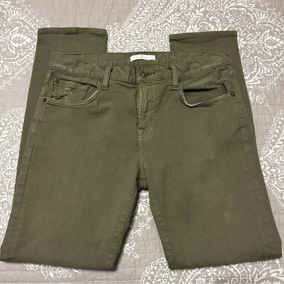 7 FOR ALL MANKIND Olive Distressed Jeans - Picture 3 of 10